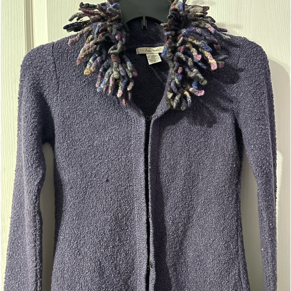 Free People fringed cardigan sweater size medium